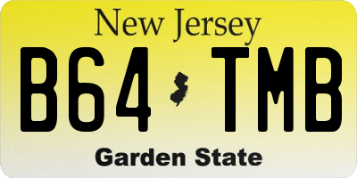 NJ license plate B64TMB