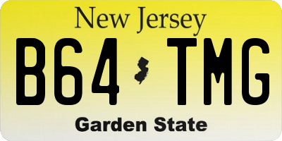 NJ license plate B64TMG