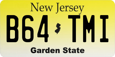 NJ license plate B64TMI
