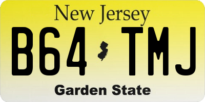 NJ license plate B64TMJ