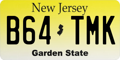 NJ license plate B64TMK