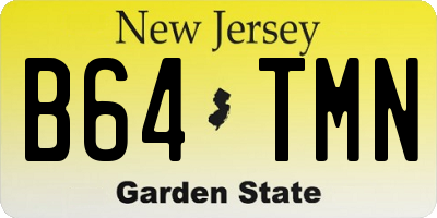 NJ license plate B64TMN