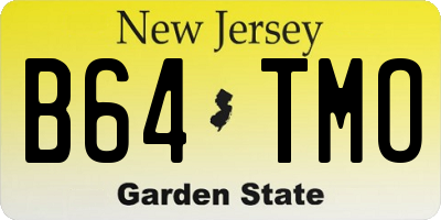 NJ license plate B64TMO