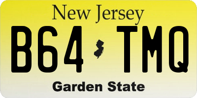 NJ license plate B64TMQ