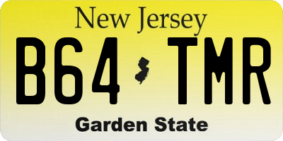 NJ license plate B64TMR
