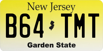NJ license plate B64TMT