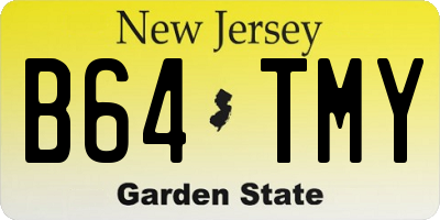 NJ license plate B64TMY