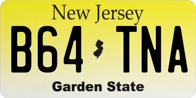 NJ license plate B64TNA