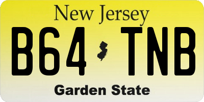 NJ license plate B64TNB