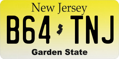 NJ license plate B64TNJ