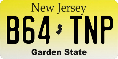 NJ license plate B64TNP