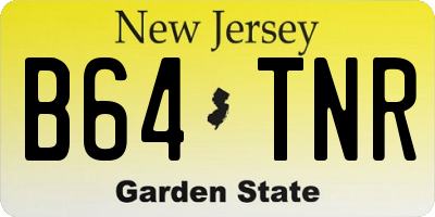 NJ license plate B64TNR