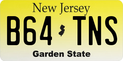 NJ license plate B64TNS
