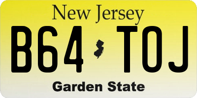 NJ license plate B64TOJ