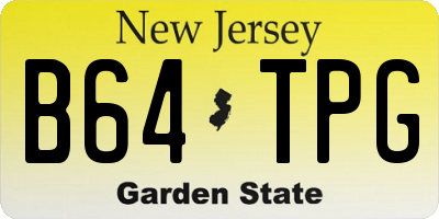 NJ license plate B64TPG