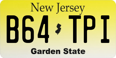 NJ license plate B64TPI