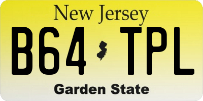 NJ license plate B64TPL