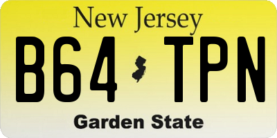 NJ license plate B64TPN