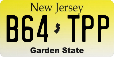 NJ license plate B64TPP