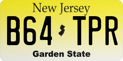 NJ license plate B64TPR