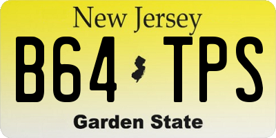 NJ license plate B64TPS