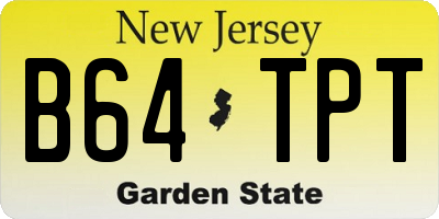 NJ license plate B64TPT