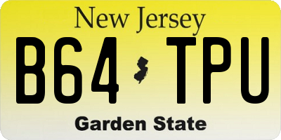 NJ license plate B64TPU