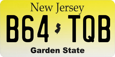 NJ license plate B64TQB