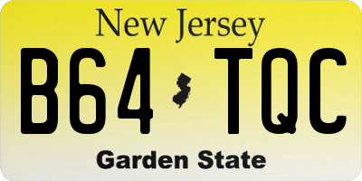 NJ license plate B64TQC