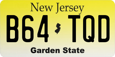 NJ license plate B64TQD