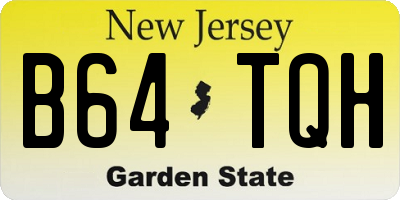 NJ license plate B64TQH