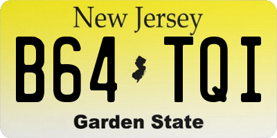 NJ license plate B64TQI