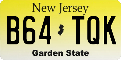 NJ license plate B64TQK