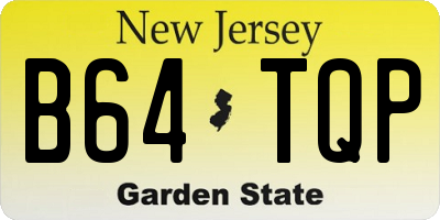 NJ license plate B64TQP