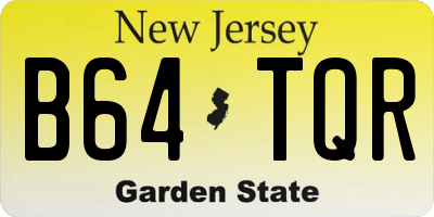 NJ license plate B64TQR