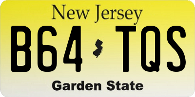 NJ license plate B64TQS