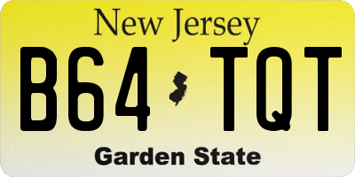 NJ license plate B64TQT