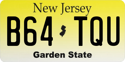 NJ license plate B64TQU