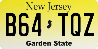 NJ license plate B64TQZ