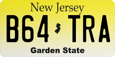 NJ license plate B64TRA