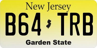 NJ license plate B64TRB