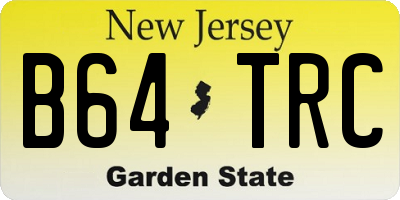 NJ license plate B64TRC