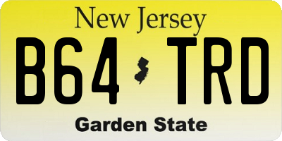 NJ license plate B64TRD