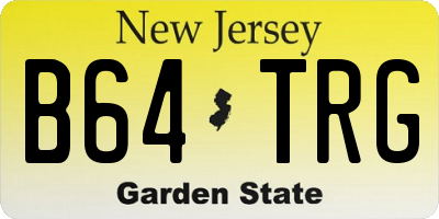 NJ license plate B64TRG