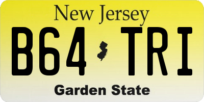 NJ license plate B64TRI