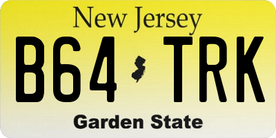 NJ license plate B64TRK
