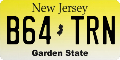NJ license plate B64TRN