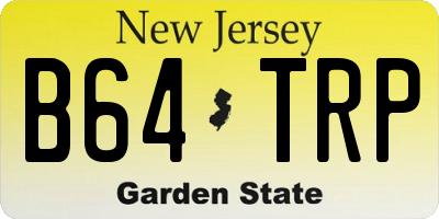 NJ license plate B64TRP
