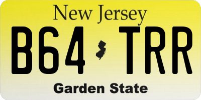 NJ license plate B64TRR