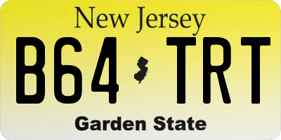 NJ license plate B64TRT